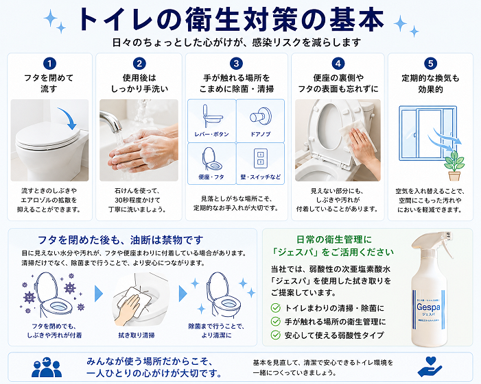トイレの衛生対策とジェスパの活用